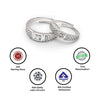 Silver Embraced Couple Rings