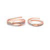 Rose Gold Forever Linked Couple Rings