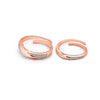 Rose Gold Forever Linked Couple Rings