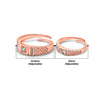 Rose Gold Embraced Couple Rings