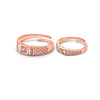 Rose Gold Embraced Couple Rings