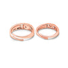 Rose Gold Embraced Couple Rings