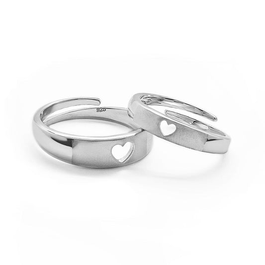 Silver Better Half Couple Rings