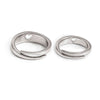 Silver Better Half Couple Rings