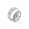 Silver Love Path Couple Rings