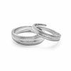 Silver Love Path Couple Rings