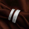 Silver Love Path Couple Rings
