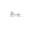 Silver Solitaire Dream 4 mm Earrings