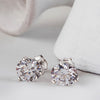 Silver Solitaire Dream 8 mm Earrings