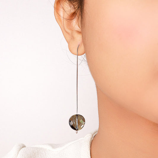 Silver Black Sky Earrings