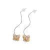 Silver Butterfly Slay Earrings
