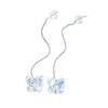 Silver White Butterfly Earrings