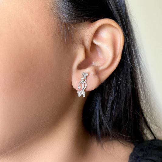 Silver Cluster Earrings