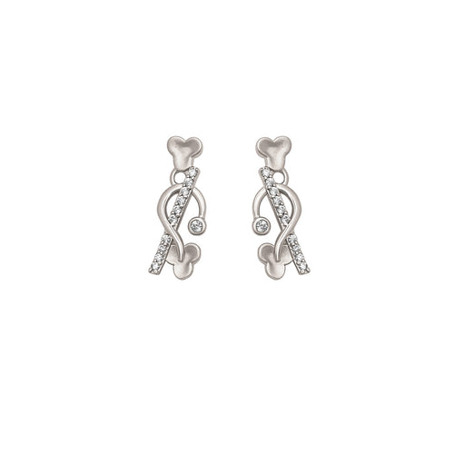 Silver Cluster Earrings