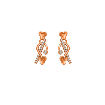 Rose Gold Cluster Earrings