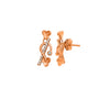 Rose Gold Cluster Earrings
