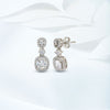 Silver White Royalty Earrings