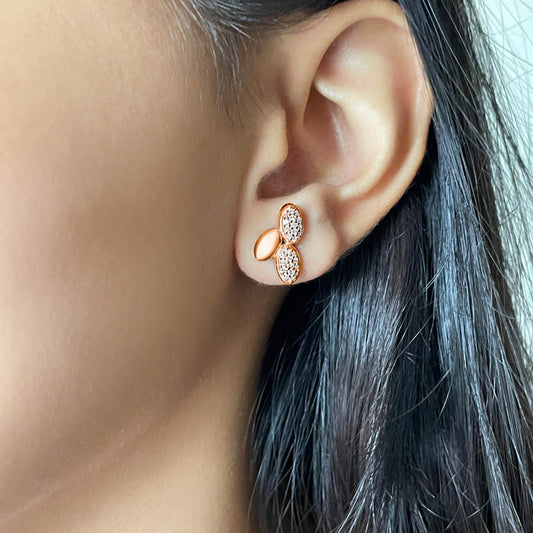 Rose Gold Jasmine Earrings