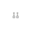 Silver White Royalty Earrings