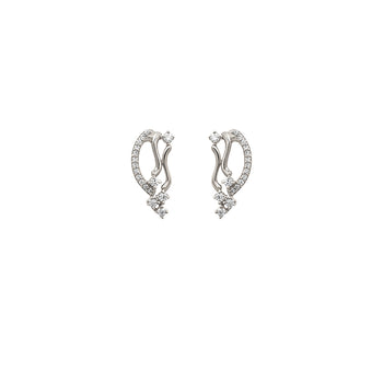 Silver Abstract Earrings