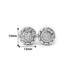 Silver Wheel Of Heart Earrings (5 in 1 Crystal)