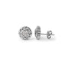 Silver Wheel Of Heart Earrings (5 in 1 Crystal)