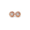 Rose Gold Wheel Of Heart Earrings (5 in 1 Crystal)
