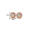 Rose Gold Wheel Of Heart Earrings (5 in 1 Crystal)