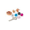 Rose Gold Wheel Of Heart Earrings (5 in 1 Crystal)