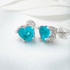 Silver Sea Blue Earrings