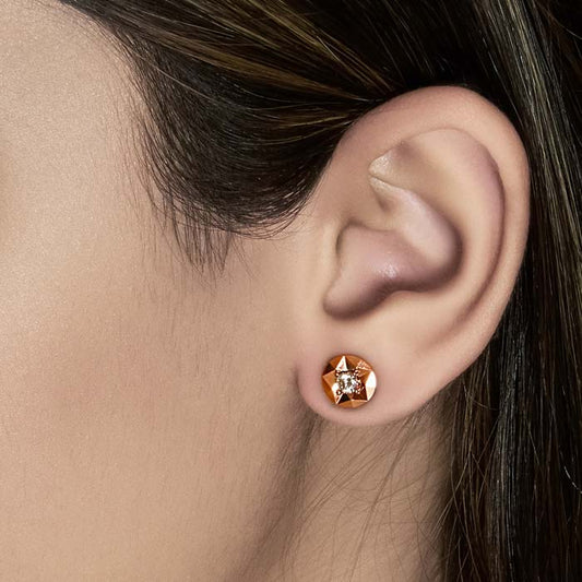 Rose Gold Gemisphere Earrings