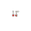 Silver Red Royalty Earrings