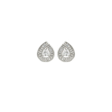 Silver Princess Diana Earrings