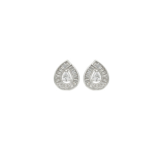 Silver Princess Diana Earrings