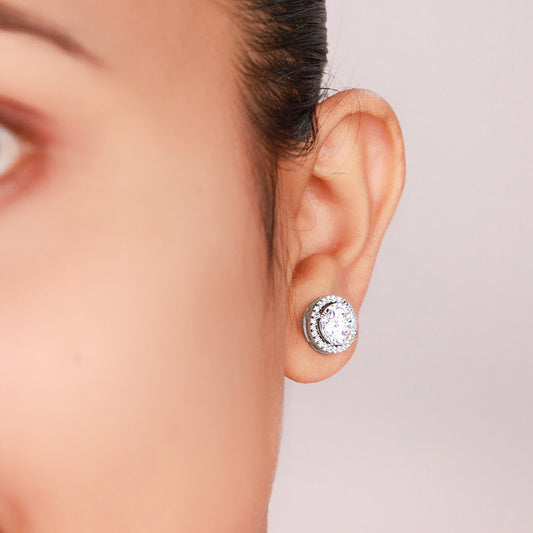 Silver Classic Kiara Round Studs