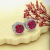 Silver Cherry Crush Round Studs