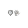 Silver Classic Kiara Heart Studs