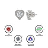 Silver Classic Kiara Heart Studs