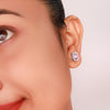 Silver Pink Poise Studs