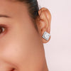 Silver Classic Kiara Square Studs