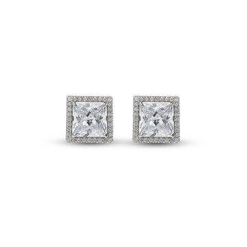 Silver Classic Kiara Square Studs