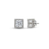 Silver Classic Kiara Square Studs