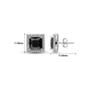 Silver Night Aura Square Studs