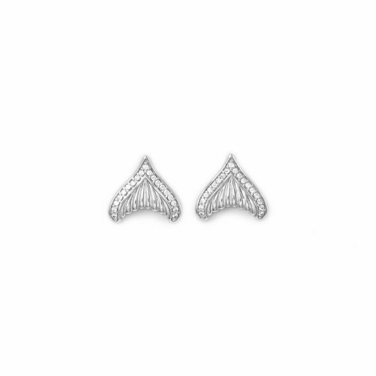 Silver Mermaid's Tail Earrings