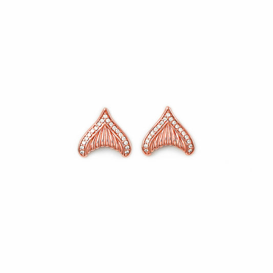 Rose Gold Mermaid's Tail Earrings