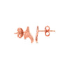 Rose Gold Mermaid's Tail Earrings