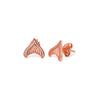 Rose Gold Mermaid's Tail Earrings