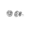 Silver Round Illusion Earrings