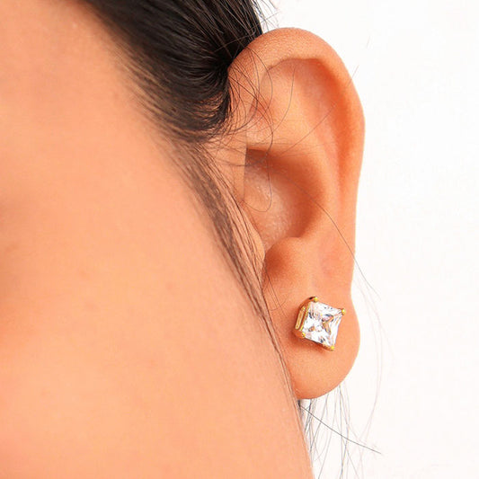 18k Gold Plated Classic 8mm Studs