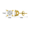18k Gold Plated Classic 8mm Studs